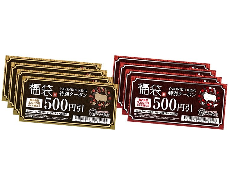 福袋限定の500円引きクーポン券