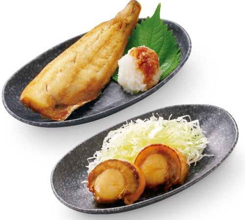ぱくぱくホッケと帆立ステーキ