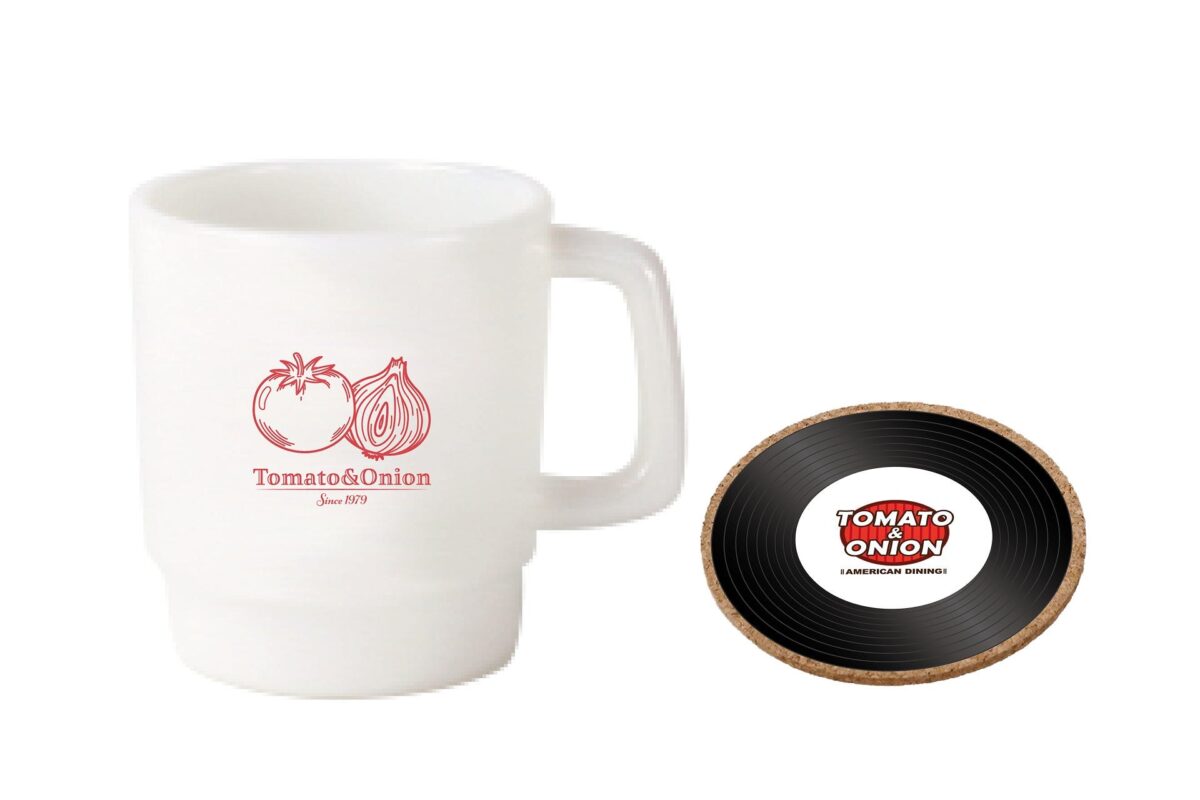 スタッキングマグカップとコルクコースター