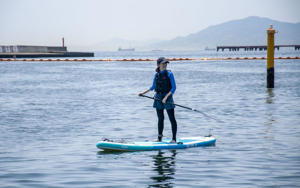 須磨の海でのSUP体験