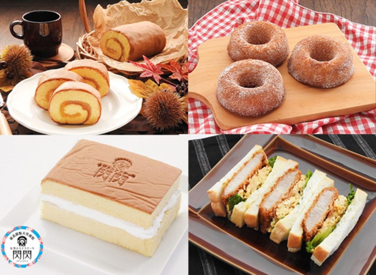 栗のロールケーキやドーナツ、台湾カステラ、サンドイッチ