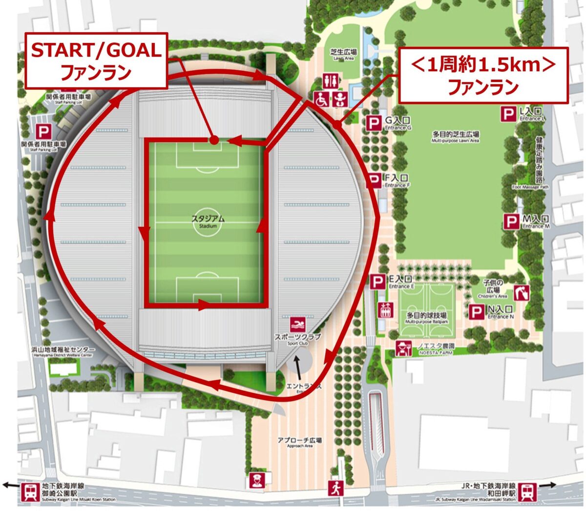 ファンランのコースマップ