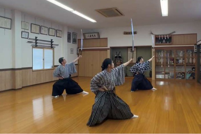 剣詩舞道の稽古