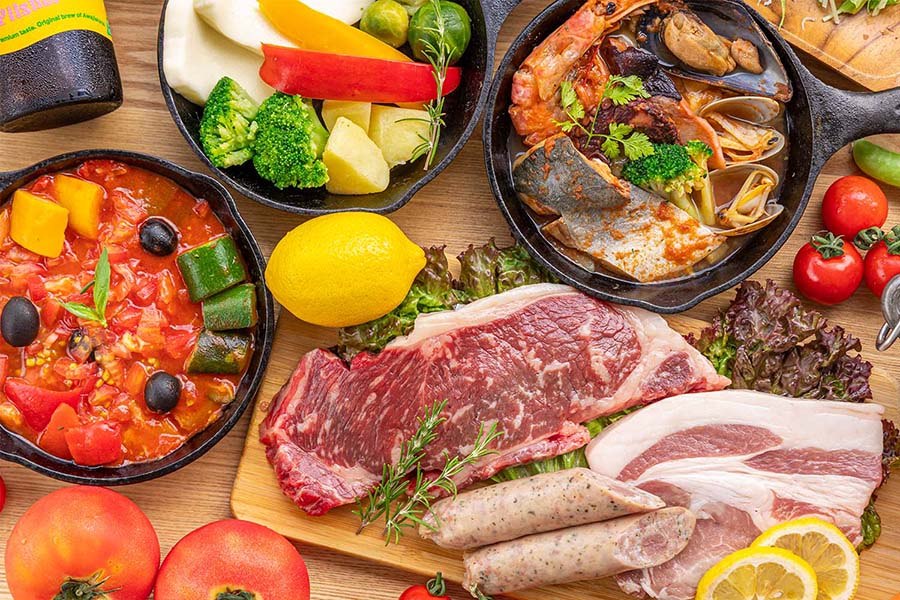 淡路牛と淡路ポークなどのBBQ食材