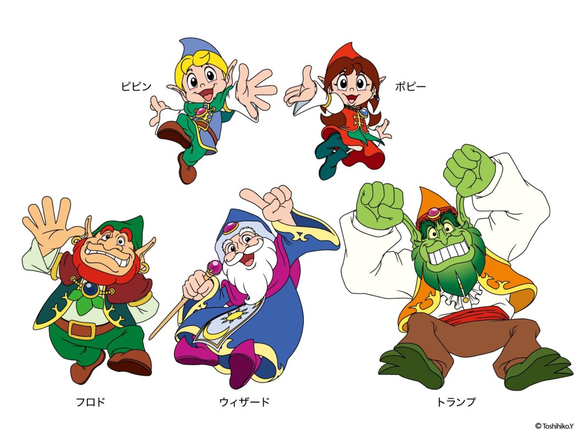 ノームのなかまたちの5人のキャラクター